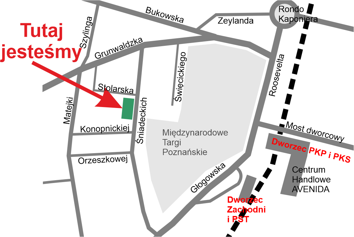Mapka lokalizacji i dojazdu do ZSH